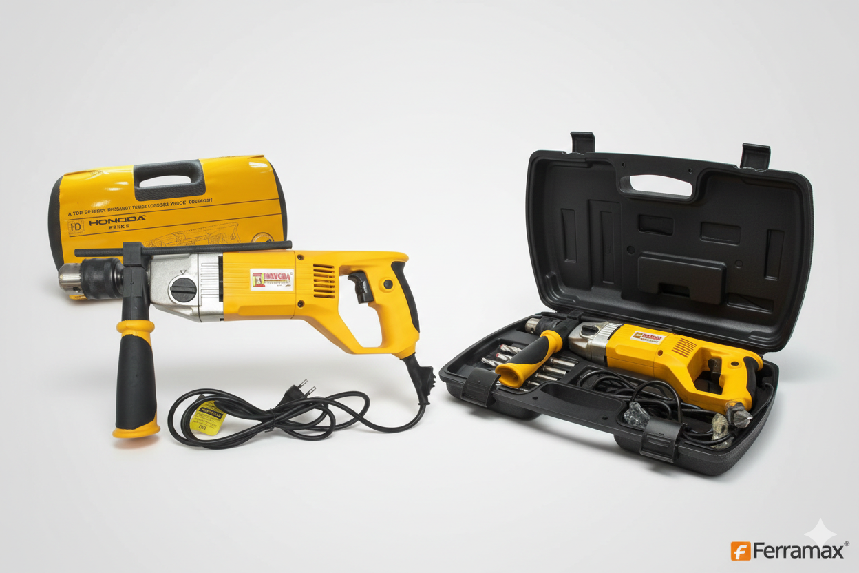 Taladro de Impacto Hongda ET0150-110V 1850W de 16mm con Maletín y Accesorios