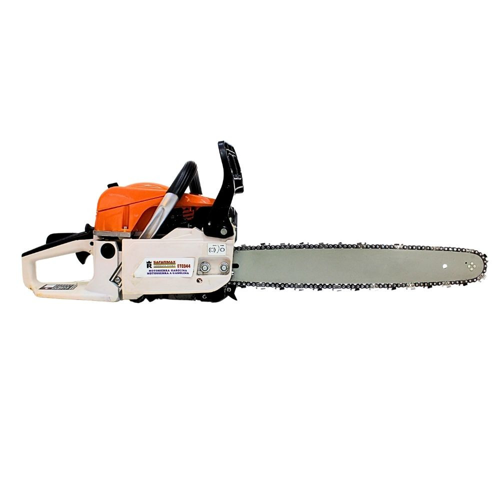 Motosierra a gasolina SAFARIMAX ETD344 con barra y kit – robusta y segura