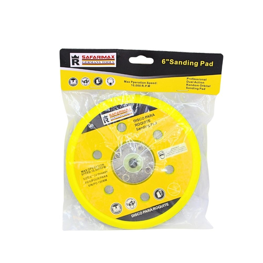 Sanding Pad 6" (150 mm) para lijadora orbital – rosca 5/16"-24