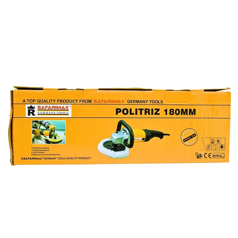 Safarimax Pulidora/Politriz 180 mm con accesorios